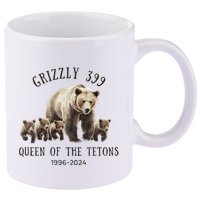 Grizzly 399 Queen Of The Tetons National Park Bear 11oz C Handle Ceramic Mug