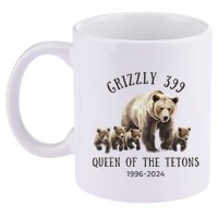 Grizzly 399 Queen Of The Tetons National Park Bear 11oz C Handle Ceramic Mug