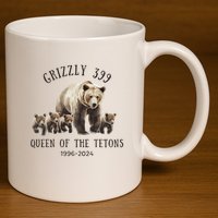 Grizzly 399 Queen Of The Tetons National Park Bear 11oz C Handle Ceramic Mug