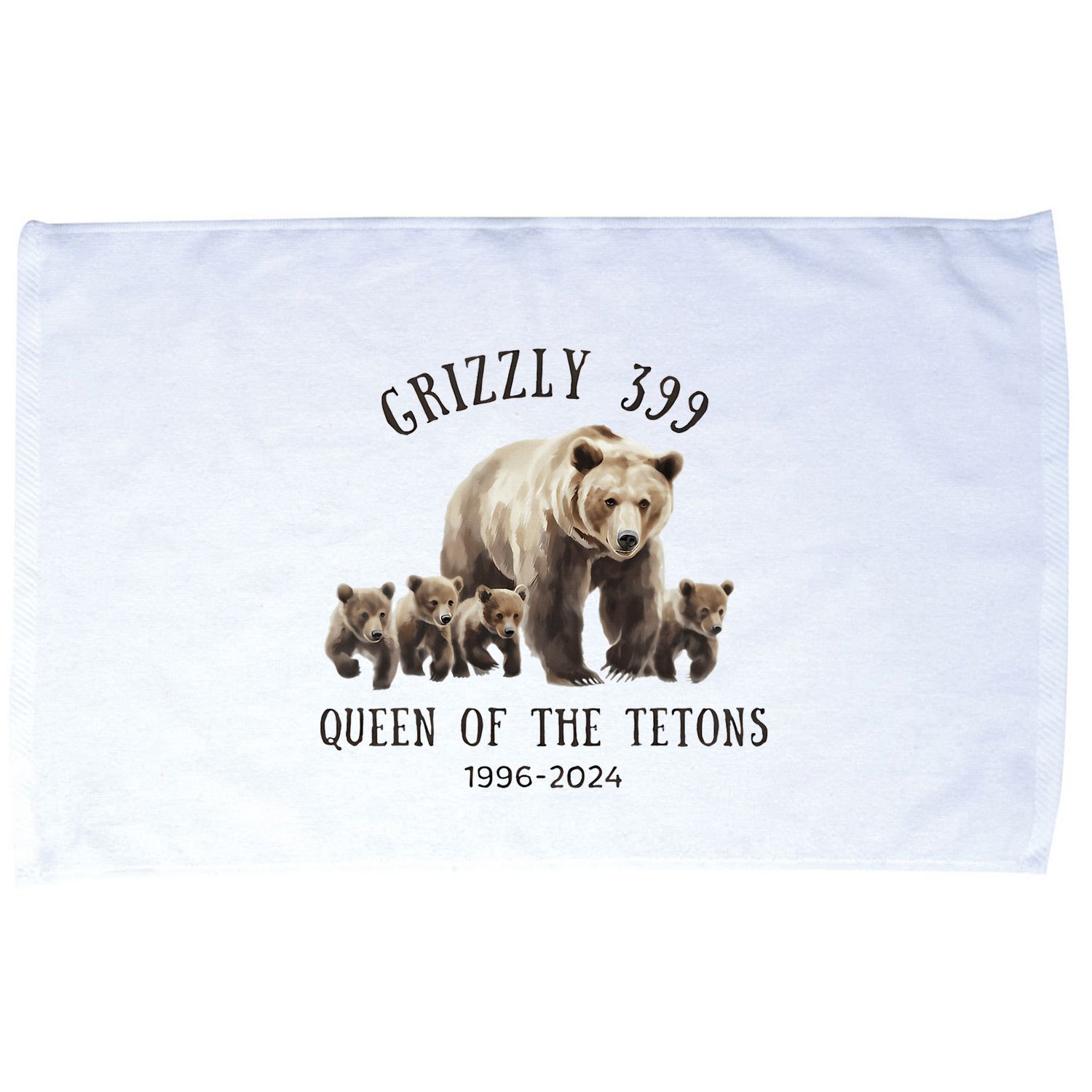 Grizzly 399 Queen Of The Tetons National Park Bear Microfiber Hand Towel