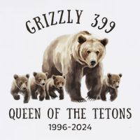 Grizzly 399 Queen Of The Tetons National Park Bear Wool Snapback Cap