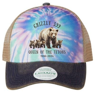Grizzly 399 Queen Of The Tetons National Park Bear Legacy Tie Dye Trucker Hat