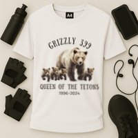 Grizzly 399 Queen Of The Tetons National Park Bear Cooling Performance Crew T-Shirt