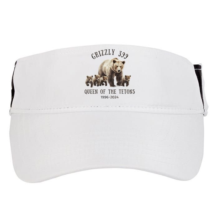 Grizzly 399 Queen Of The Tetons National Park Bear Adult Drive Performance Visor