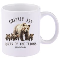 Grizzly 399 Queen Of The Tetons National Park Bear 11oz C Handle Ceramic Mug