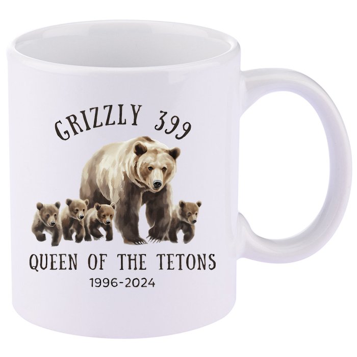 Grizzly 399 Queen Of The Tetons National Park Bear 11oz C Handle Ceramic Mug
