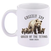 Grizzly 399 Queen Of The Tetons National Park Bear 11oz C Handle Ceramic Mug