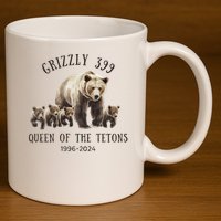 Grizzly 399 Queen Of The Tetons National Park Bear 11oz C Handle Ceramic Mug
