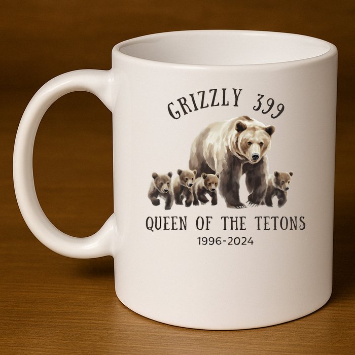 Grizzly 399 Queen Of The Tetons National Park Bear 11oz C Handle Ceramic Mug
