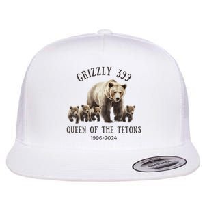 Grizzly 399 Queen Of The Tetons National Park Bear Flat Bill Trucker Hat