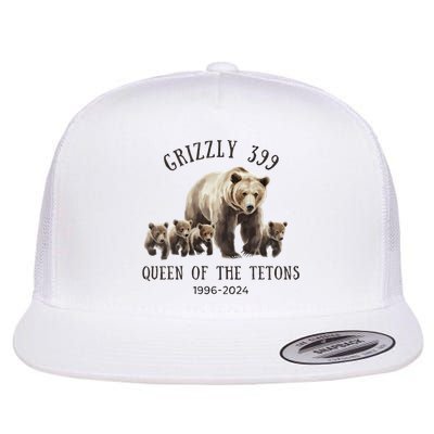 Grizzly 399 Queen Of The Tetons National Park Bear Flatbill Hat