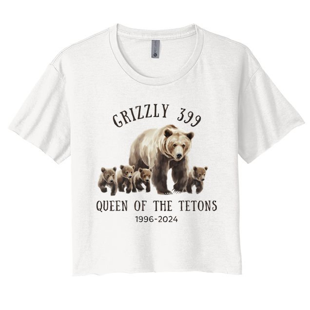 Grizzly 399 Queen Of The Tetons National Park Bear Crop Top