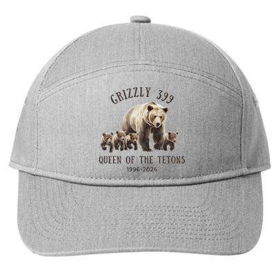 Grizzly 399 Queen Of The Tetons National Park Bear 7-Panel Snapback Hat
