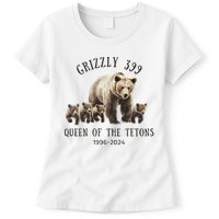 Grizzly 399 Queen Of The Tetons National Park Bear Womens T-Shirt