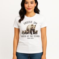 Grizzly 399 Queen Of The Tetons National Park Bear Womens T-Shirt
