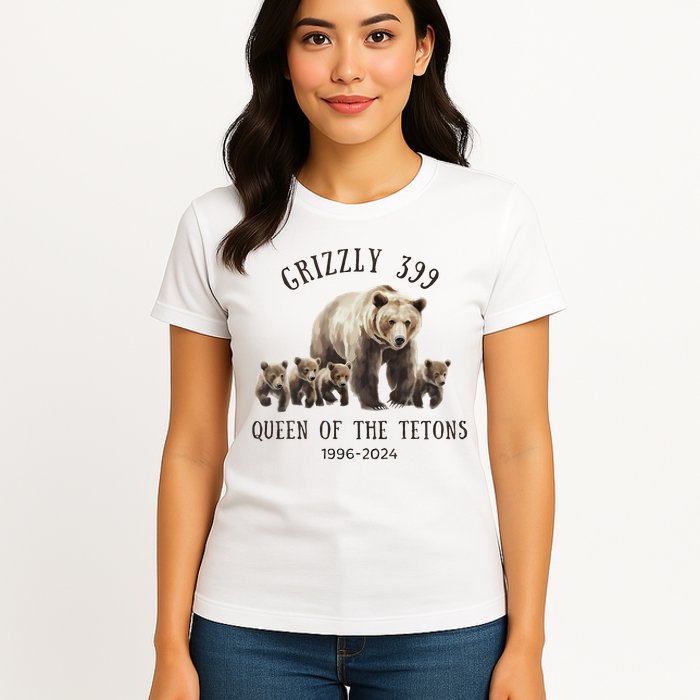 Grizzly 399 Queen Of The Tetons National Park Bear Womens T-Shirt
