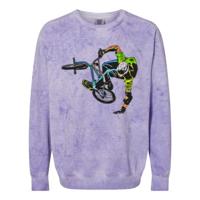 Graphic 365 Sport Bmx Bike Cute Gift Colorblast Crewneck Sweatshirt