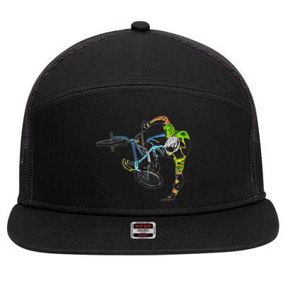 Graphic 365 Sport Bmx Bike Cute Gift 7 Panel Mesh Trucker Snapback Hat