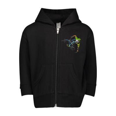 Graphic 365 Sport Bmx Bike Cute Gift Toddler Zip Fleece Hoodie