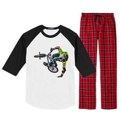 Graphic 365 Sport Bmx Bike Cute Gift Raglan Sleeve Pajama Set