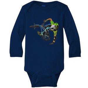 Graphic 365 Sport Bmx Bike Cute Gift Baby Long Sleeve Bodysuit