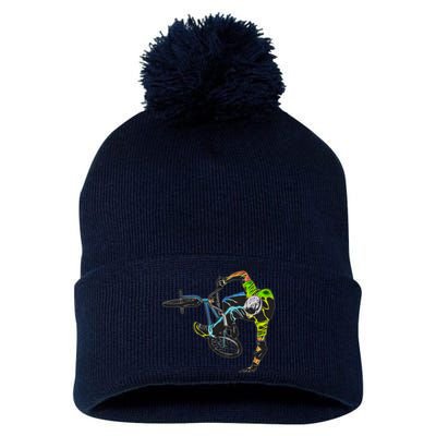 Graphic 365 Sport Bmx Bike Cute Gift Pom Pom 12in Knit Beanie