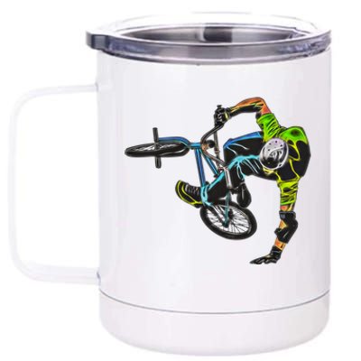 Graphic 365 Sport Bmx Bike Cute Gift 12 oz Stainless Steel Tumbler Cup