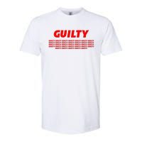 Guilty 34 Times With Red Letters Softstyle CVC T-Shirt