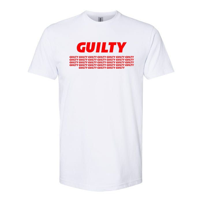 Guilty 34 Times With Red Letters Softstyle CVC T-Shirt