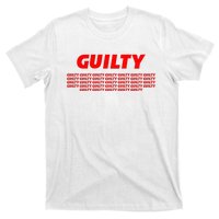 Guilty 34 Times With Red Letters T-Shirt