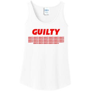 Guilty 34 Times With Red Letters Ladies Essential Tank