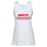 Guilty 34 Times With Red Letters Ladies Essential Flowy Tank