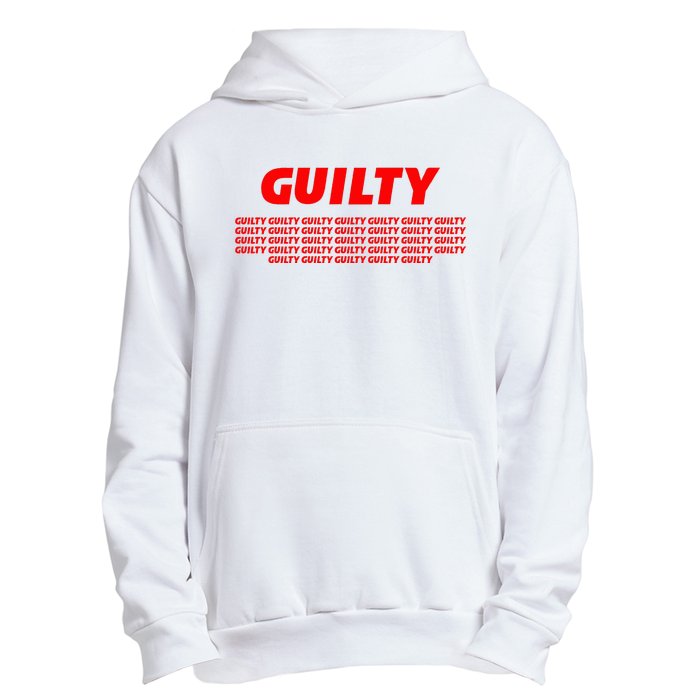 Guilty 34 Times With Red Letters Urban Pullover Hoodie