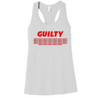 Guilty 34 Times With Red Letters Women's Racerback Tank