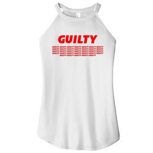 Guilty 34 Times With Red Letters Women's Perfect Tri Rocker Tank