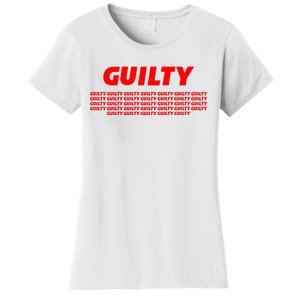 Guilty 34 Times With Red Letters Women's T-Shirt