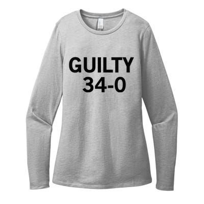 Guilty 34 To 0 Womens CVC Long Sleeve Shirt