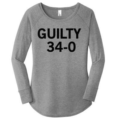 Guilty 34 To 0 Women's Perfect Tri Tunic Long Sleeve Shirt