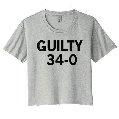 Guilty 34 To 0 Women's Crop Top Tee