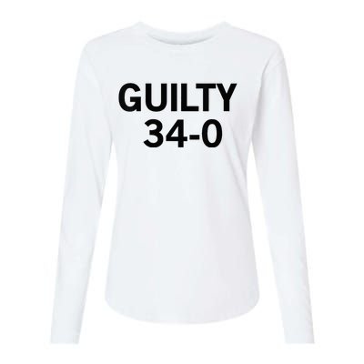 Guilty 34 To 0 Womens Cotton Relaxed Long Sleeve T-Shirt