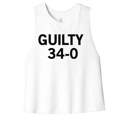 Guilty 34 To 0 Women's Racerback Cropped Tank