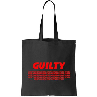 Guilty 34 Times With Red Letters Bag