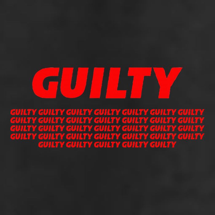 Guilty 34 Times With Red Letters Golf Towel