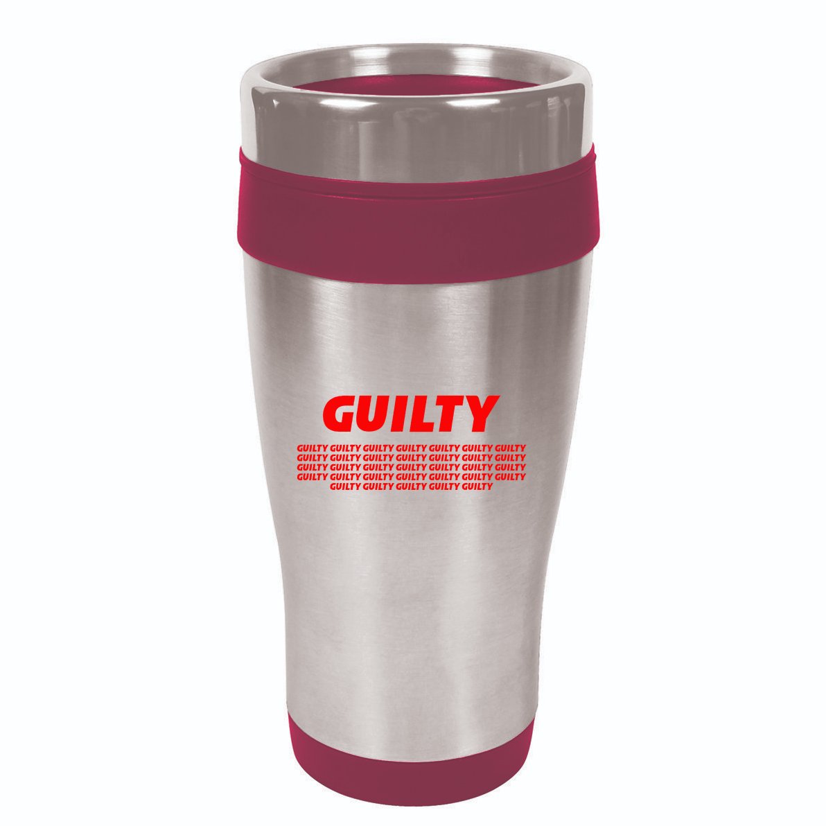 Guilty 34 Times With Red Letters 16oz Travel Tumbler