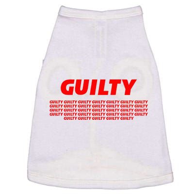 Guilty 34 Times With Red Letters Doggie Tank