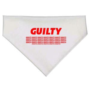 Guilty 34 Times With Red Letters USA-Made Doggie Bandana