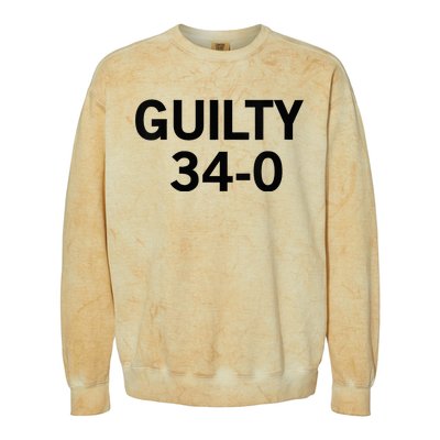 Guilty 34 To 0 Colorblast Crewneck Sweatshirt