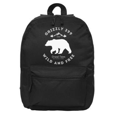 Grizzly 399 Wild & Free Grand Teton National Park 16 in Basic Backpack
