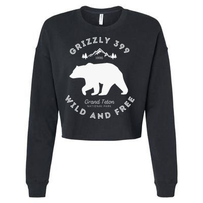 Grizzly 399 Wild & Free Grand Teton National Park Cropped Pullover Crew