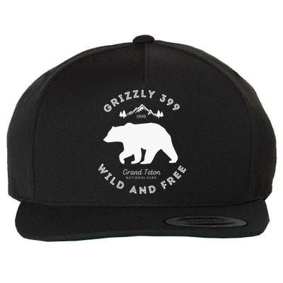Grizzly 399 Wild & Free Grand Teton National Park Wool Snapback Cap